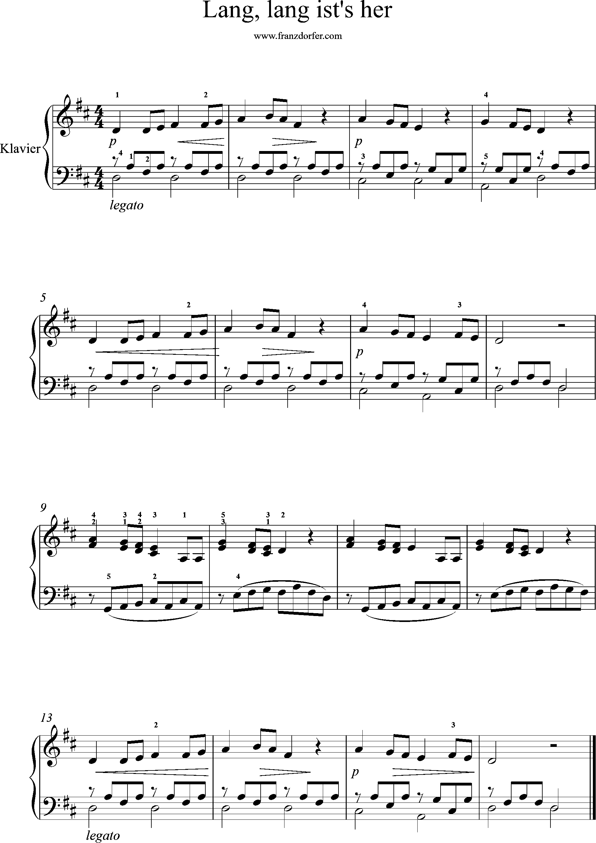 ferdinand beyer, op101, No. 78, Lang lang